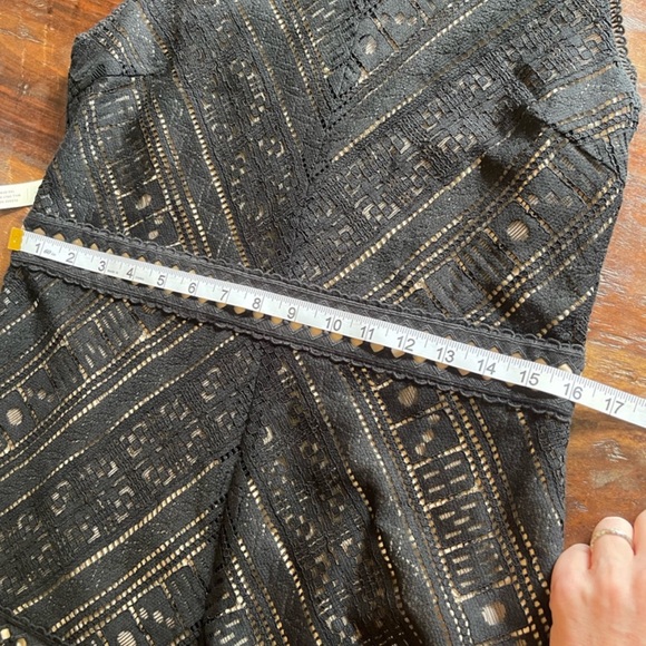 NWT Anthropologie Hailee C Bella Black Lace Knee Length Dress medium - Picture 10 of 11